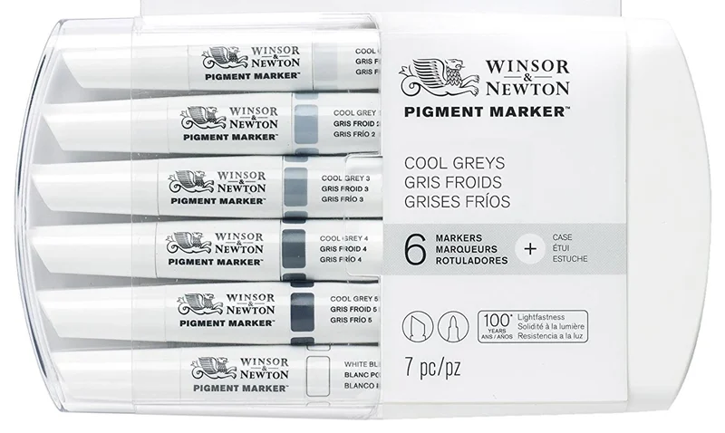 W&N PIGMENT MARKER SET 6 RENK COLD GREYS (SOĞUK GRİLER) WN-0290042