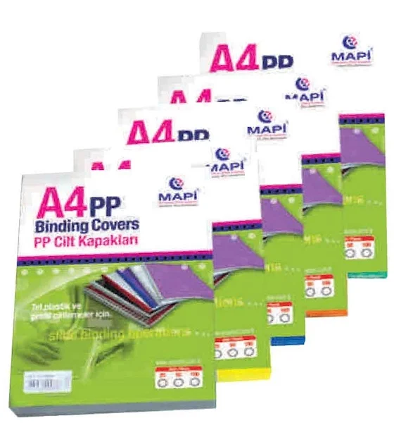 MAPİ CİLT KAPAĞI PP A4 350 MİC. SİYAH 50Lİ 2042401
