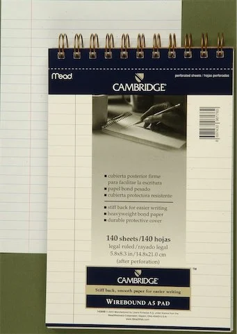 MEAD BLOKNOT CAMBRIDGE SPİRALLİ KARTON KAPAK A5 BEYAZ 140 YP ÇİZGİLİ M-143848