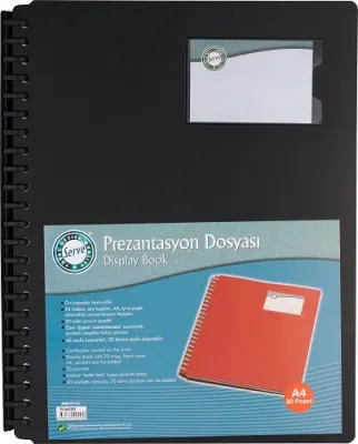 SERVE SUNUM DOSYASI HALKALI MEKANİZMA 20 Lİ SİYAH SV-6620-SYH
