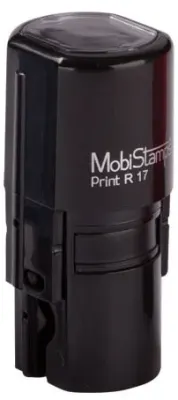 MOBİSTAMPS KAŞE YUVARLAK R-17 SİYAH KEÇELİ