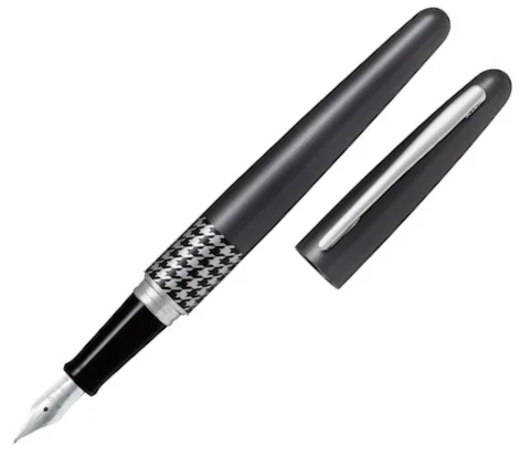 PILOT DOLMA KALEM MR-3 RETRO POP METALİK HOUNDSTOOTH&amp;GRAY MEDIUM FD-MR3-M-HT-E