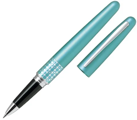 PILOT ROLLER KALEM MR-3 MEDIUM RETRO POP METALİK MAVİ &amp; DOTS RING BL-VBMR3-7-DT-B-E