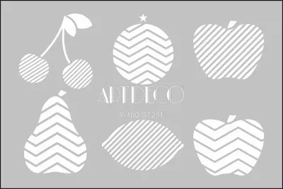 ARTDECO STENCIL A4 MEYVELER Y-100-ST211