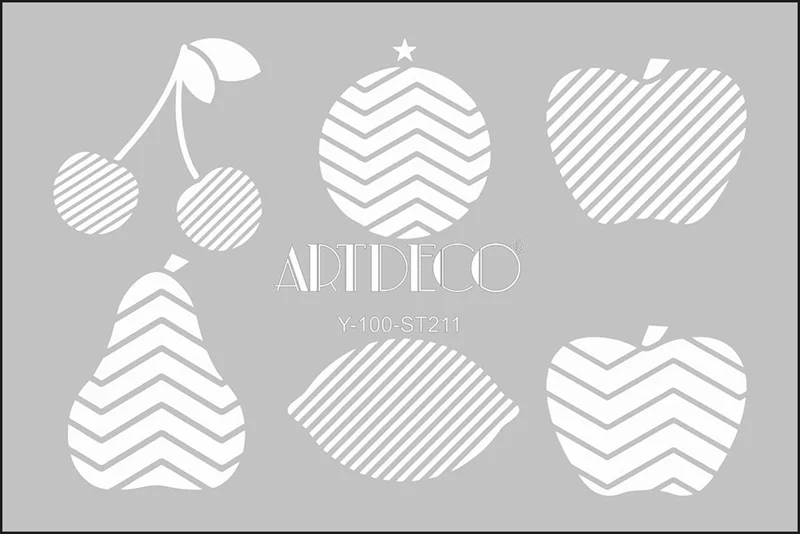 ARTDECO STENCIL A4 MEYVELER Y-100-ST211