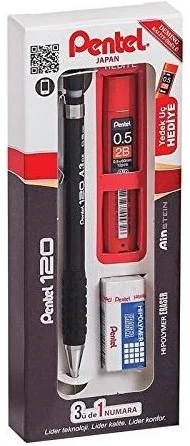 PENTEL VERSATİL KALEM OKUL SETİ 120A3 SET 18 ADET 0.7 + 18 ADET 0.5 Y A315/7-36S-SET