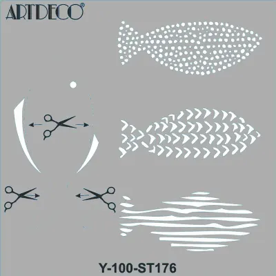 ARTDECO STENCIL 30x30 CM BALIKLI Y-100-ST176