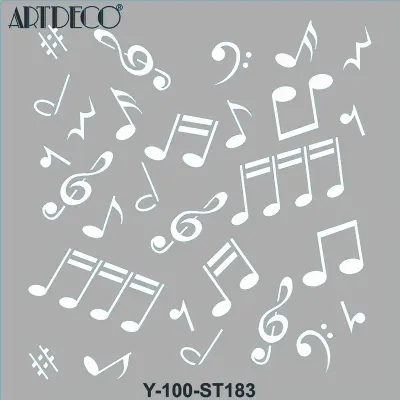 ARTDECO STENCIL 30x30 CM NOTALAR Y-100-ST183