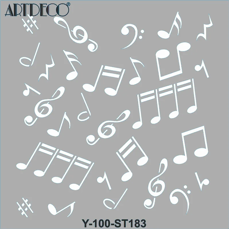 ARTDECO STENCIL 30x30 CM NOTALAR Y-100-ST183