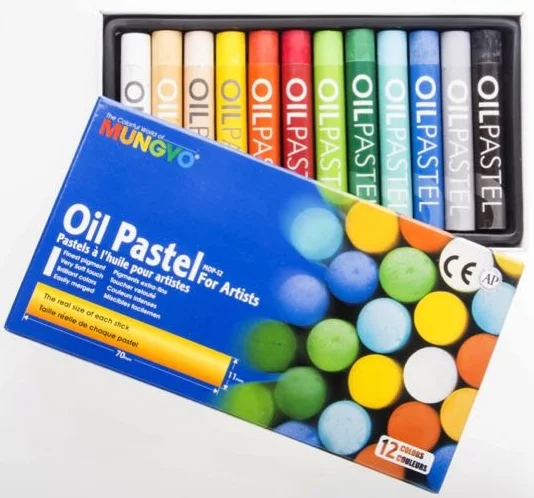 MUNGYO PASTEL BOYA GALLERY YUVARLAK YAĞLI 12 Lİ MOP-12