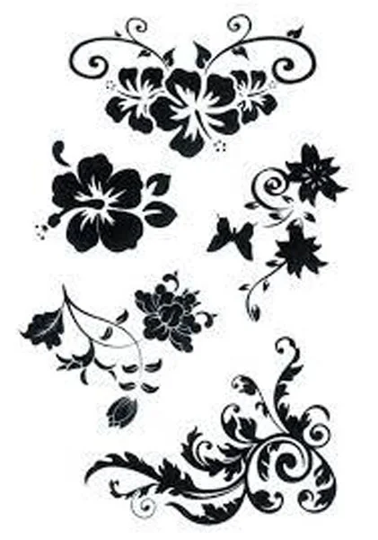 HERMA ETİKET TATTOO YOUNG LINE SİYAH BEYAZ ÇİÇEKLER 6212