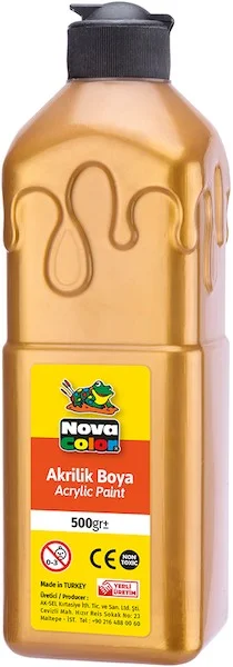 NOVA COLOR AKRİLİK BOYA 500 GR ALTIN NC-670