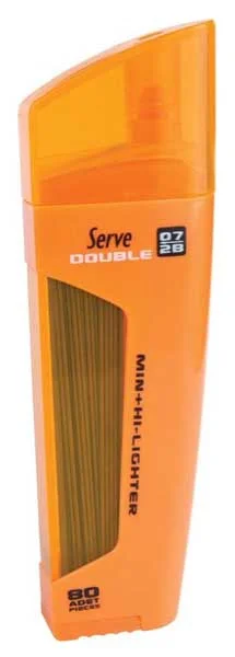 SERVE MİN + FOSFORLU KALEM DOUBLE 0.7 TURUNCU 10 LU SV-FMT 07-10