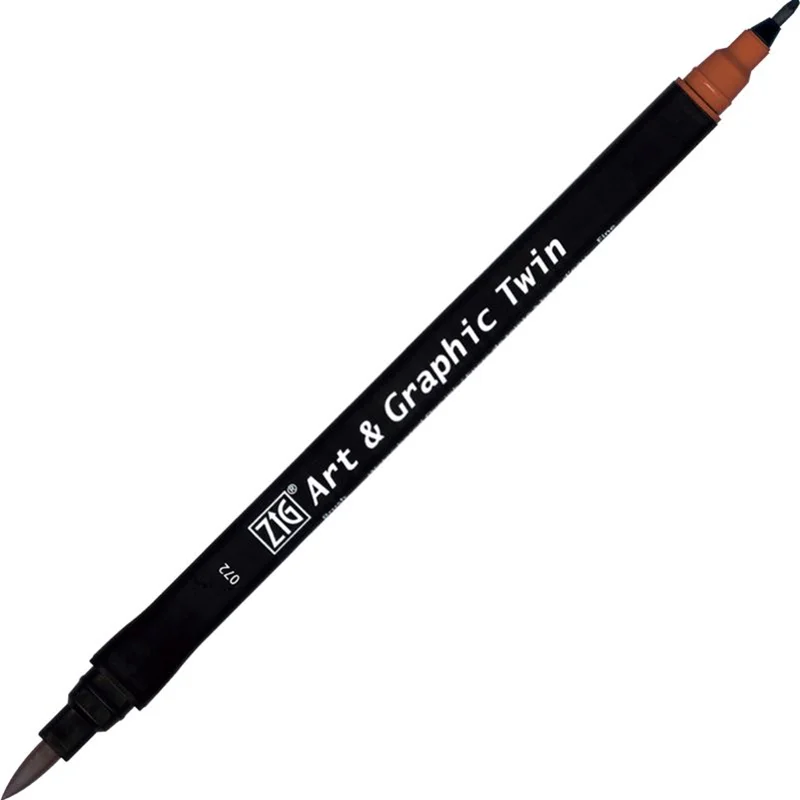 ZIG ART&amp;GRAPHIC TWIN TUT-80 072 BROWN