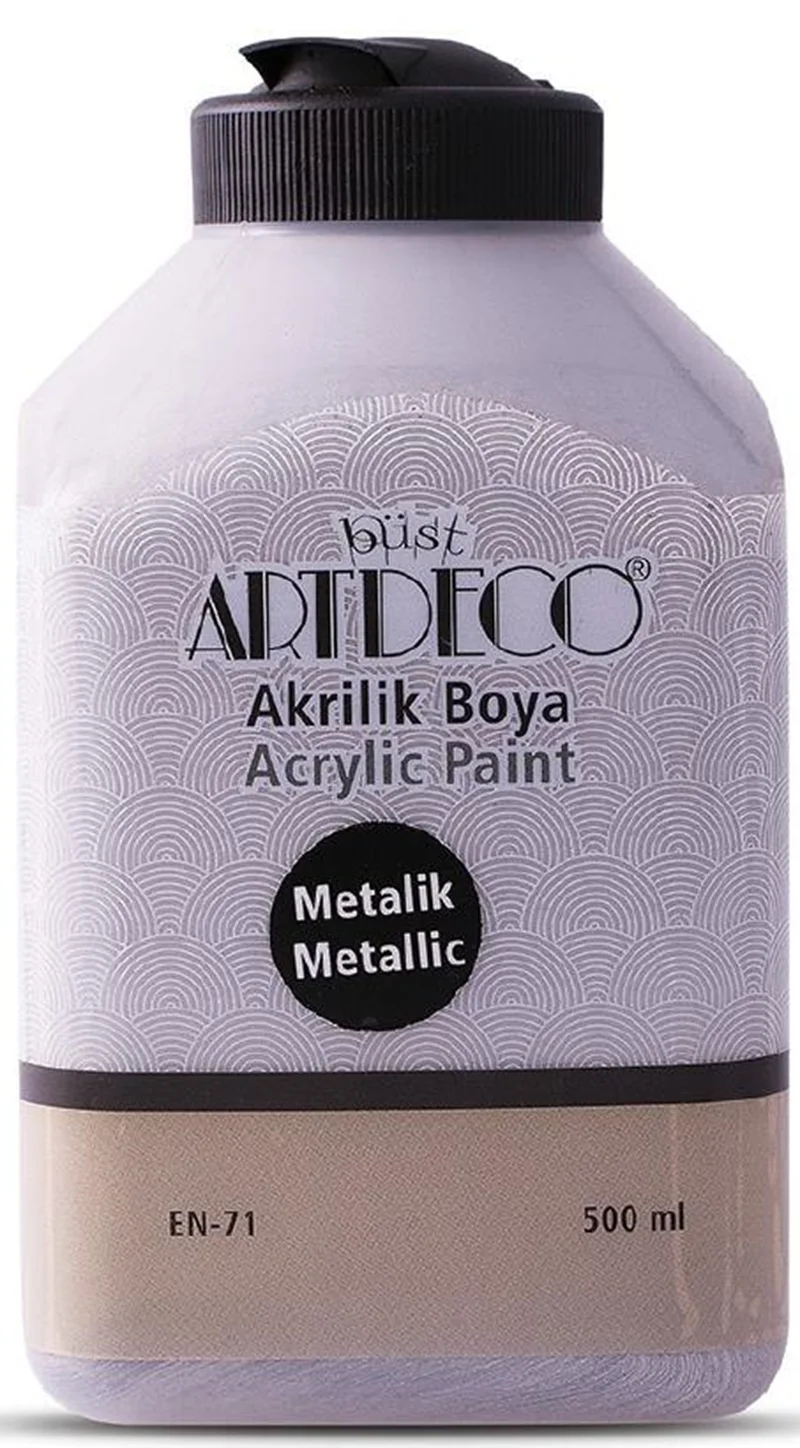 ARTDECO AKRİLİK BOYA METALİK 500 ML GÜMÜŞ Y-071L-3722