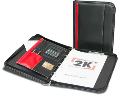 2K ORGANİZER DİPLOMAT A4 SUNİ DERİ ÇİFT MEKANİZMALI  HESAP MAKİNELİ 555-1