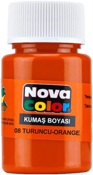 NOVA COLOR KUMAŞ BOYASI ŞİŞE 35 CC TURUNCU NC-166