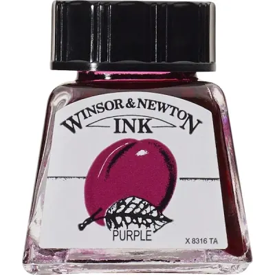 W&amp;N ÇİZİM MÜREKKEBİ DRAWING INK 14 ML PURPLE 542 WN-1005542