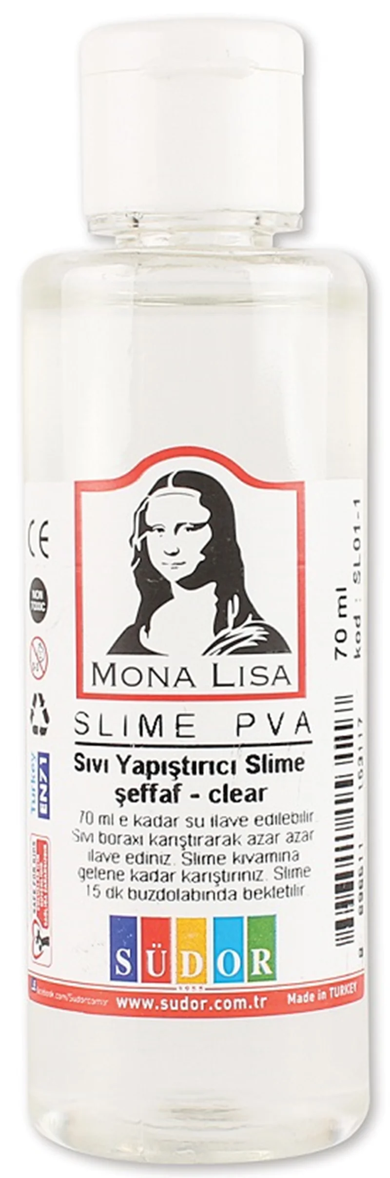SÜDOR SLIME 70 ML ŞEFFAF SL01-1
