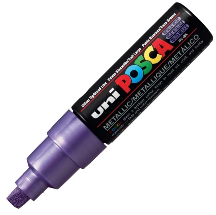 UNİ POSTER MARKÖRÜ POSCA PC-8K 8.0 METALİK MOR