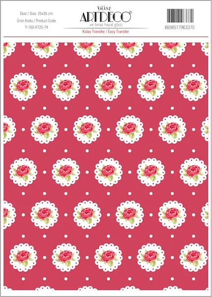 ARTDECO KOLAY TRANSFER 25x35 CM NO:74 Y-100-KT25-74