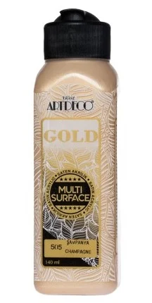 ARTDECO AKRİLİK BOYA GOLD MULTI-SURFACE 140 ML METALİK ŞAMPANYA Y-G71R-505
