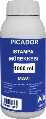 PICADOR ISTAMPA MÜREKKEBİ 1000 ML MAVİ KE011