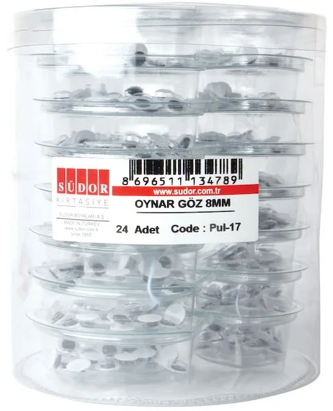 SÜDOR OYNAR GÖZ 8 MM 24 ADET SDPUL-17