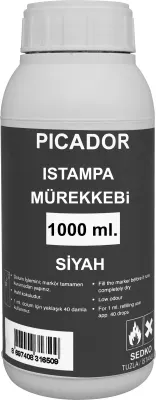 PICADOR ISTAMPA MÜREKKEBİ 1000 ML SİYAH KE010