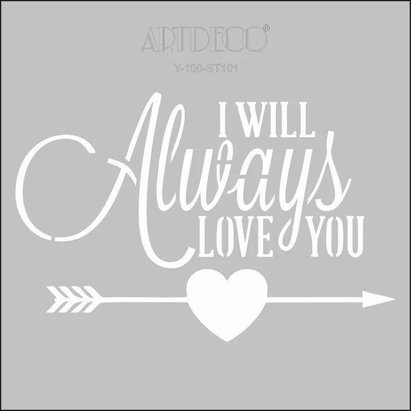 ARTDECO STENCIL 30x30 CM ALWAYS Y-100-ST101