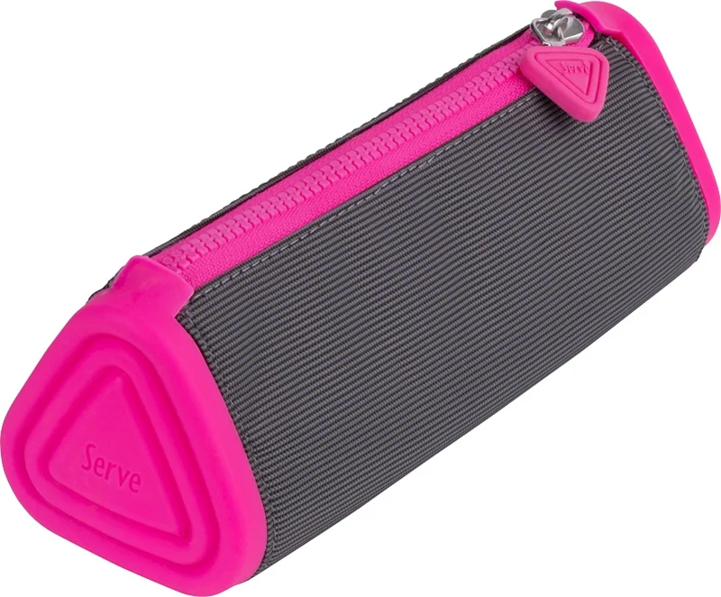 SERVE KALEM ÇANTASI PRISMO SL-PLY ÜÇGEN KOYU GRİ-F.PEMBE SV-PRISMOUKGFP