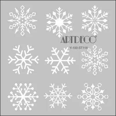 ARTDECO STENCIL 30x30 CM KAR TANELERİ Y-100-ST118