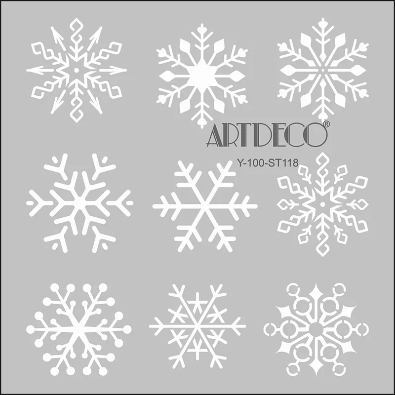 ARTDECO STENCIL 30x30 CM KAR TANELERİ Y-100-ST118
