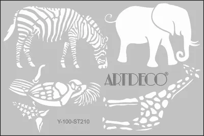 ARTDECO STENCIL A4 HAYVANLAR ALEMİ-2 Y-100-ST210
