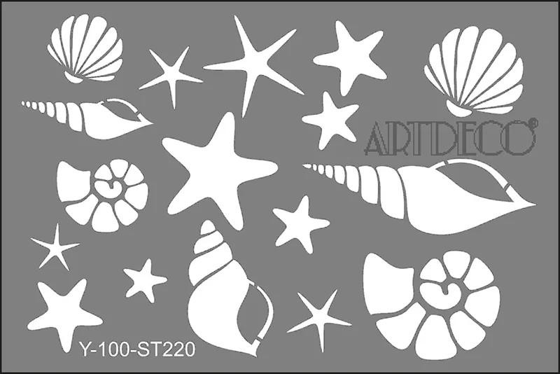 ARTDECO STENCIL A4 DENİZ KABUKLARI Y-100-ST220