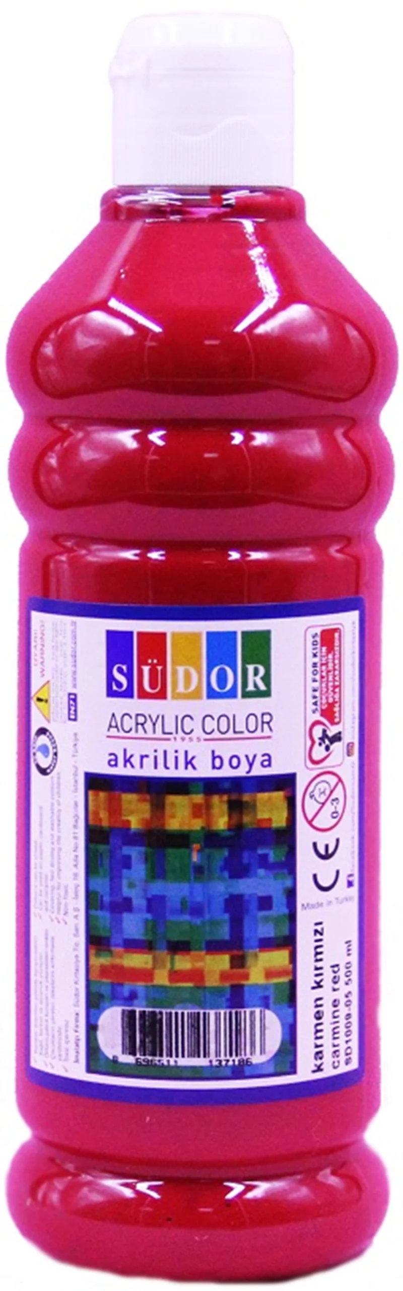 SÜDOR AKRİLİK BOYA 500 ML K.KIRMIZI SD1009-05