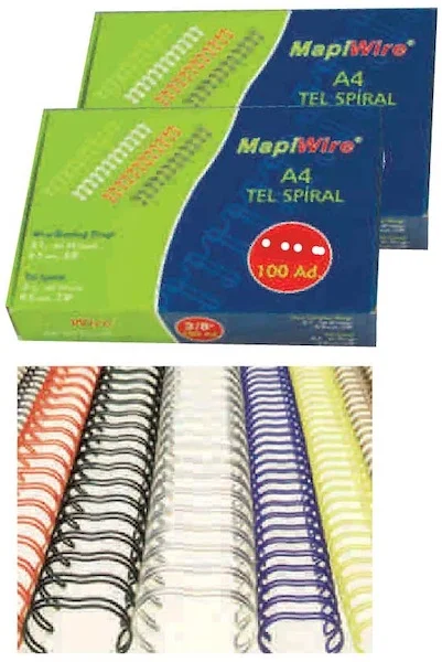 MAPİ SPİRAL TEL 2:1 1" METALİK YEŞİL 50Lİ 210135