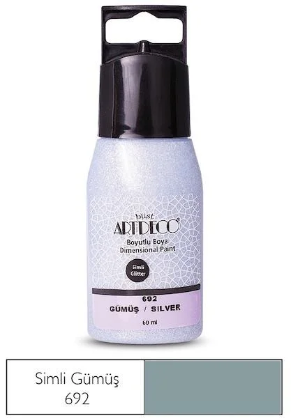 ARTDECO BOYUTLU BOYA SİMLİ 60 ML GÜMÜŞ Y-041C-692