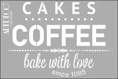 ARTDECO STENCIL A4 CAKES CAFFEE Y-100-ST204