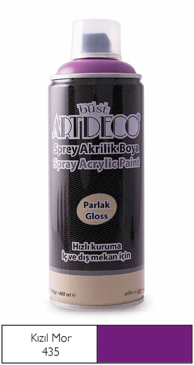 ARTDECO SPREY BOYA AKRİLİK 400 ML KIZIL MOR Y-400-435
