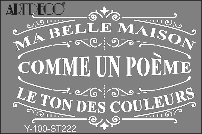 ARTDECO STENCIL A4 ŞİİR GİBİ Y-100-ST222