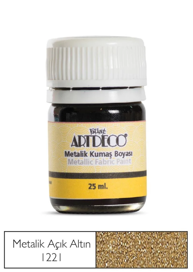 ARTDECO KUMAŞ BOYASI METALİK 25 ML AÇIK ALTIN Y-011A-1221
