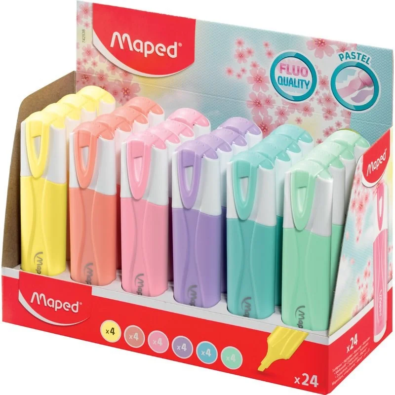 MAPED FOSFORLU KALEM FLUO PEP'S PASTEL 24 LÜ 742538