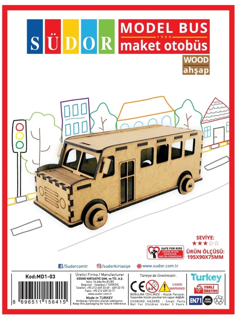 SÜDOR MAKET AHŞAP OTOBÜS MD1-03