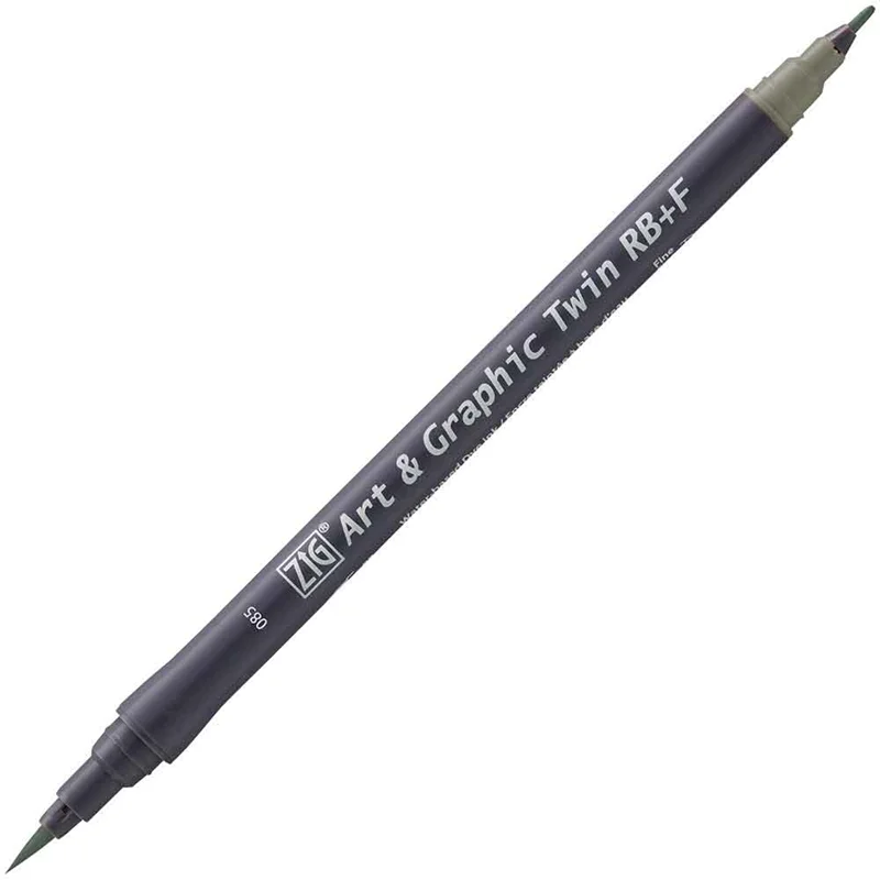 ZIG ART&amp;GRAPHIC TWIN RB TUT-95 85 GREEN GRAY