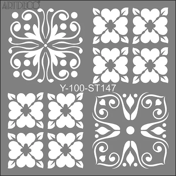 ARTDECO STENCIL 30x30 CM DÖRTLÜ TALAVERA Y-100-ST138
