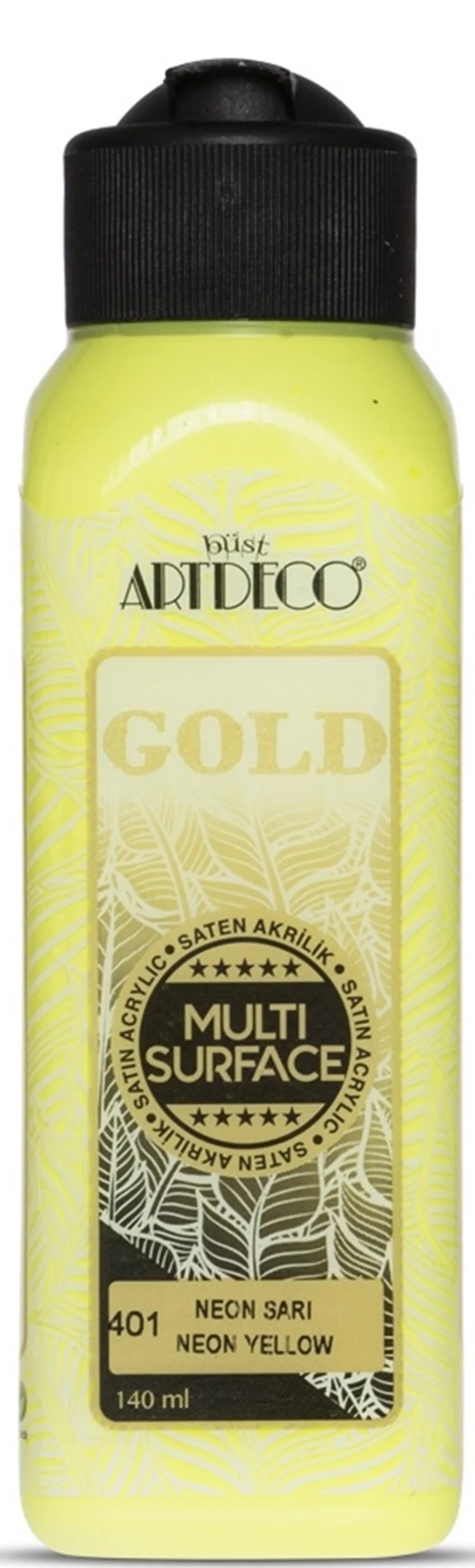 ARTDECO AKRİLİK BOYA GOLD MULTI-SURFACE 140 ML NEON SARI Y-G70R-401