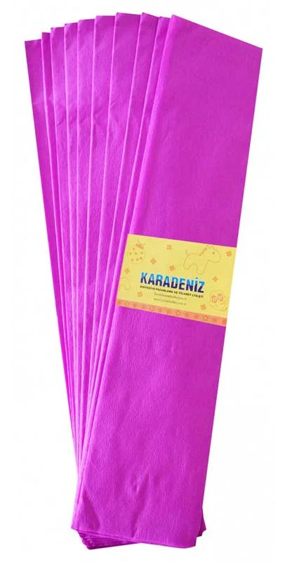 LİNO KREPON KAĞIDI 50x200 LÜX MOR 10 LU PA-014-M