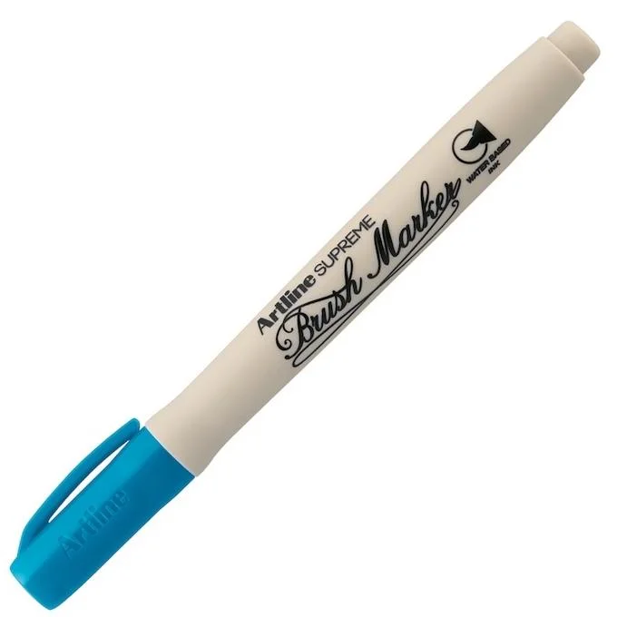 ARTLINE KEÇELİ KALEM SUPREME BRUSH MARKER FIRÇA UÇLU GÖK MAVİSİ A-EPF-F S.BLUE