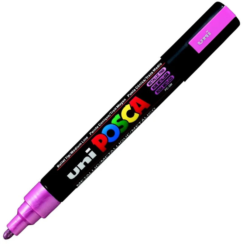 UNİ POSTER MARKÖRÜ POSCA PC-5M 1.8-2.5 METALİK PEMBE